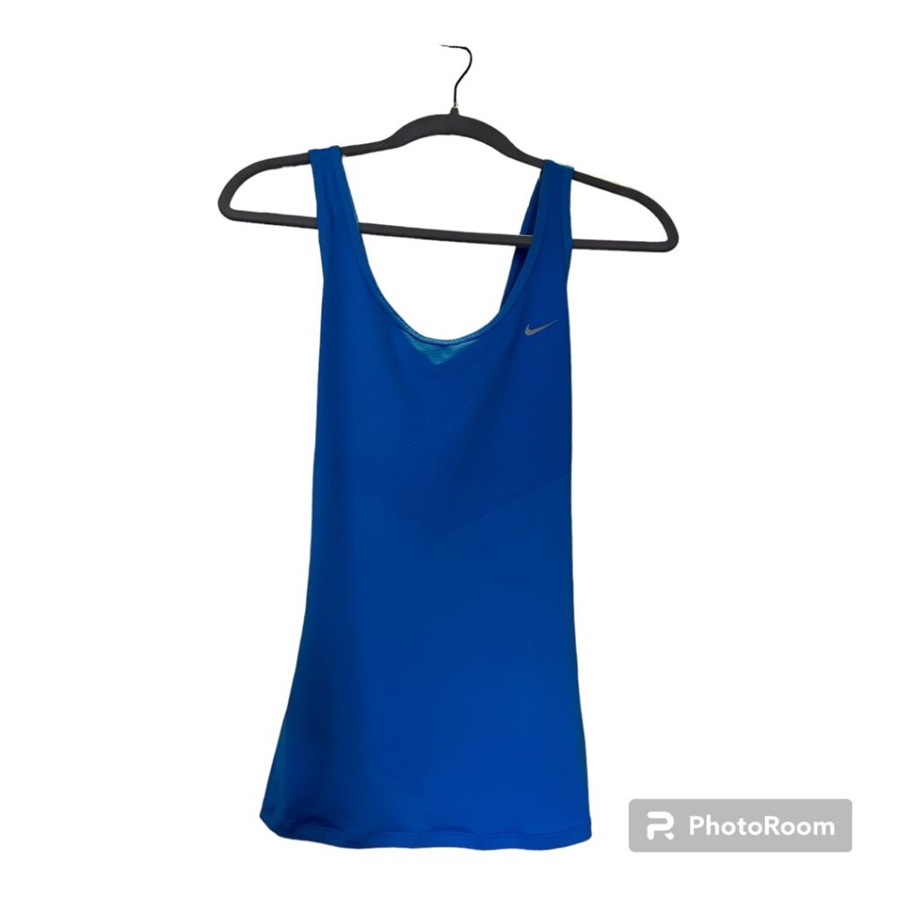 Womens Nike Blue Racerback Criss Cross Tank